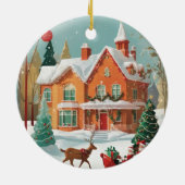 メリーエレガントクリスマス葉書 セラミックオーナメント (裏面)