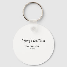 メリーエレガントクリスマス追加文字モダンシンプル キーホルダー