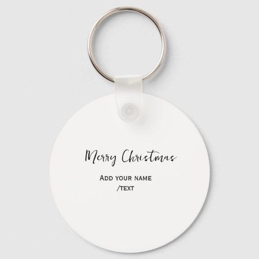 メリーエレガントクリスマス追加文字モダンシンプル キーホルダー (正面)