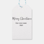 メリーエレガントクリスマス追加文字モダンシンプル ギフトタグ (裏面)