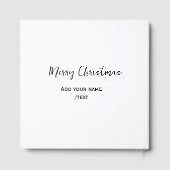 メリーエレガントクリスマス追加文字モダンシンプル ゲストブック (裏面)
