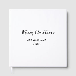メリーエレガントクリスマス追加文字モダンシンプル ゲストブック