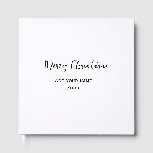 メリーエレガントクリスマス追加文字モダンシンプル ゲストブック (正面)