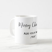 メリーエレガントクリスマス追加文字モダンシンプル コーヒーマグカップ (正面左)