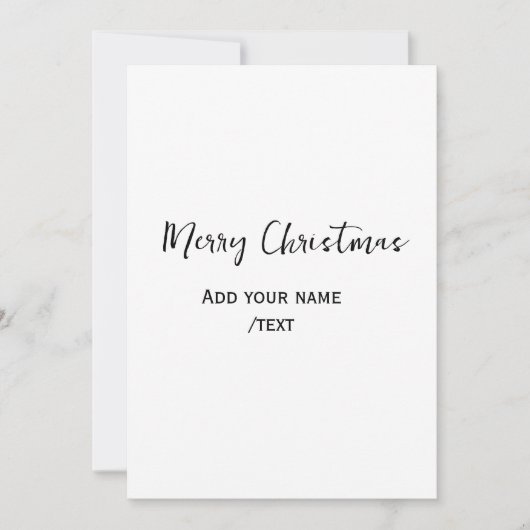 メリーエレガントクリスマス追加文字モダンシンプル シーズンカード (正面)
