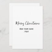 メリーエレガントクリスマス追加文字モダンシンプル シーズンカード (正面/裏面)