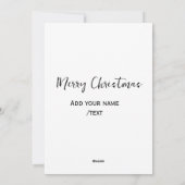 メリーエレガントクリスマス追加文字モダンシンプル シーズンカード (裏面)