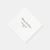 メリーエレガントクリスマス追加文字モダンシンプル スタンダードカクテルナプキン (角)