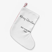 メリーエレガントクリスマス追加文字モダンシンプル スモールクリスマスストッキング (正面 (吊り時))