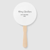 メリーエレガントクリスマス追加文字モダンシンプル ハンドファン (裏面)