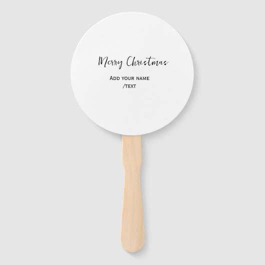 メリーエレガントクリスマス追加文字モダンシンプル ハンドファン (正面)