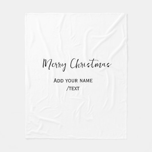 メリーエレガントクリスマス追加文字モダンシンプル フリースブランケット (正面)