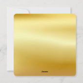 メリーエレガントクリスマス金ゴールドサンタ・ディア・スレッドクリスマス シーズンカード (裏面)