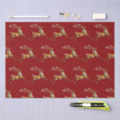 メリーエレガントクリスマス金ゴールドムースクリスマスフェスティバルパ 薄葉紙 (クラフト)