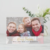 メリーエレガントクリスマス金ゴールド台本写真（両面） シーズンカード (スタンド正面)