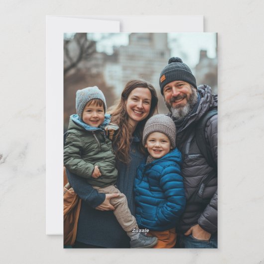 メリーエレガントクリスマス金ゴールド松林の写真 シーズンカード (裏面)