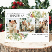 メリーエレガントクリスマス金ゴールド赤い果実の写真 シーズンカード