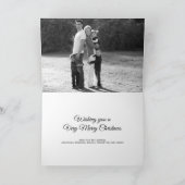 メリーエレガントクリスマス金ゴールド&レッドフォトカード シーズンカード (内部)