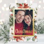 メリーエレガントクリスマス金箔ホリデーカード 箔シーズンカード