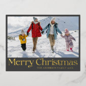 メリーエレガントクリスマス金箔&写真 箔シーズンポストカード (正面)
