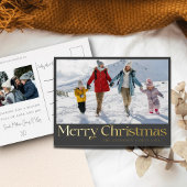メリーエレガントクリスマス金箔&写真 箔シーズンポストカード