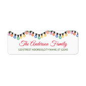 メリーエレガントクリスマス電球の列 ラベル (正面)