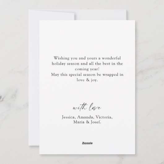 メリーエレガントクリスマス黄金の輝きの写真 シーズンカード (裏面)