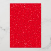 メリーエレガントクリスマス1枚の写真の雪フレーム 箔シーズンカード (裏面)