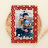 メリーエレガントクリスマス1枚の写真スノーフレーク 箔シーズンカード