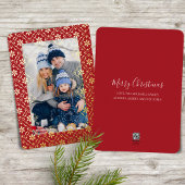 メリーエレガントクリスマス1枚の写真スノーフレーク 箔シーズンカード