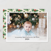 メリーエレガントクリスマス2024ホリーベリー写真 シーズンカード (正面/裏面)