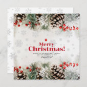 メリーエレガントクリスマス・ホリデー・カード、新年 シーズンカード (正面/裏面)