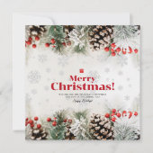 メリーエレガントクリスマス・ホリデー・カード、新年 シーズンカード (正面)