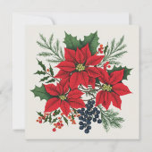 メリーエレガントクリスマス・ホリデー・グリーティング・カード カード (裏面)