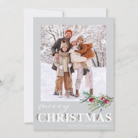 メリーエレガントクリスマス・ホリデー・フォト・カード シーズンカード (正面)
