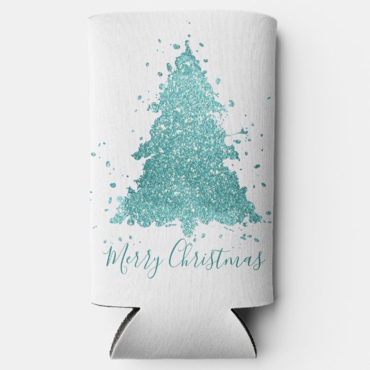 メリーエレガントクリスマス |ルクセアクアミント（ばちゃばちゃ）跳ねる スリム缶クーラー (正面)