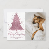 メリーエレガントクリスマス | Dusty Mauveピンクの写真 シーズンカード (正面)