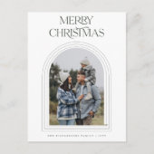 メリーエレガントクリスマスArchファミリーフォトホリデー ポストカード (正面)
