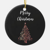 メリーエレガントクリモダンスマスバラ金ゴールドツリー セラミックオーナメント (正面)