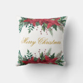 メリーエレガントスクリスマスポインセチアフローラ クッション (裏面)