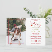 メリーエレガントスクリスマスポインセティアスリース写真 セーブザデート (スタンド正面)