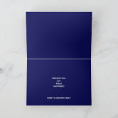 メリーエレガントスフェイククリスマス金箔とブルー シーズンカード (内部)