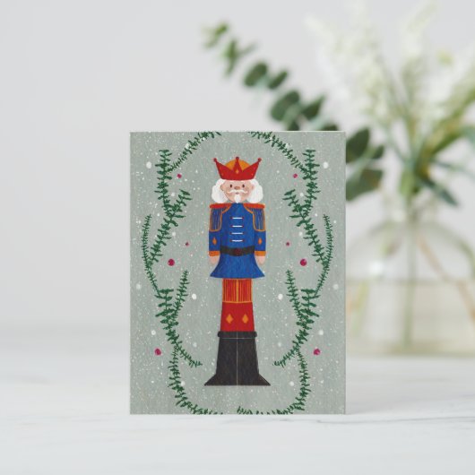 メリーエレガントス伝統的・クリスマス・くるみ割り シーズンポストカード (スタンド正面)