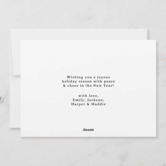 メリーエレガントス素朴・クリスマス・チェッカーボード シーズンカード (裏面)