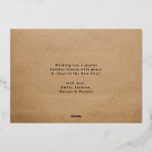 メリーエレガントス素朴・クリスマス・チェッカーボード 箔シーズンカード (裏面)