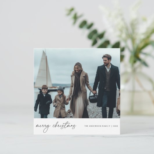 メリーエレガントス航海のクリスマス家族フォトブルー シーズンカード (スタンド正面)