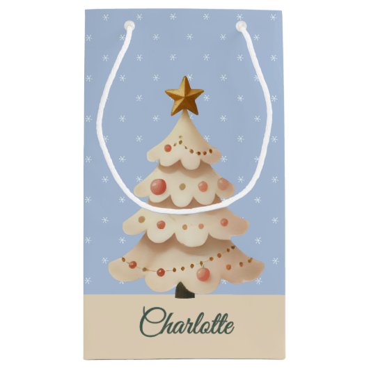 メリーエレガントス・クよくはしゃぐリスマス子猫の名前 スモールペーパーバッグ (裏面)