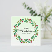 メリーエレガントモダンカラフルクリスマスリース シーズンカード (スタンド正面)