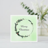 メリーエレガントモダンカラフルクリスマスリース シーズンカード (スタンド正面)