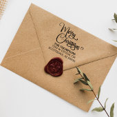 メリーエレガントモダンクリスマスカスタム家族 セルフインキングスタンプ